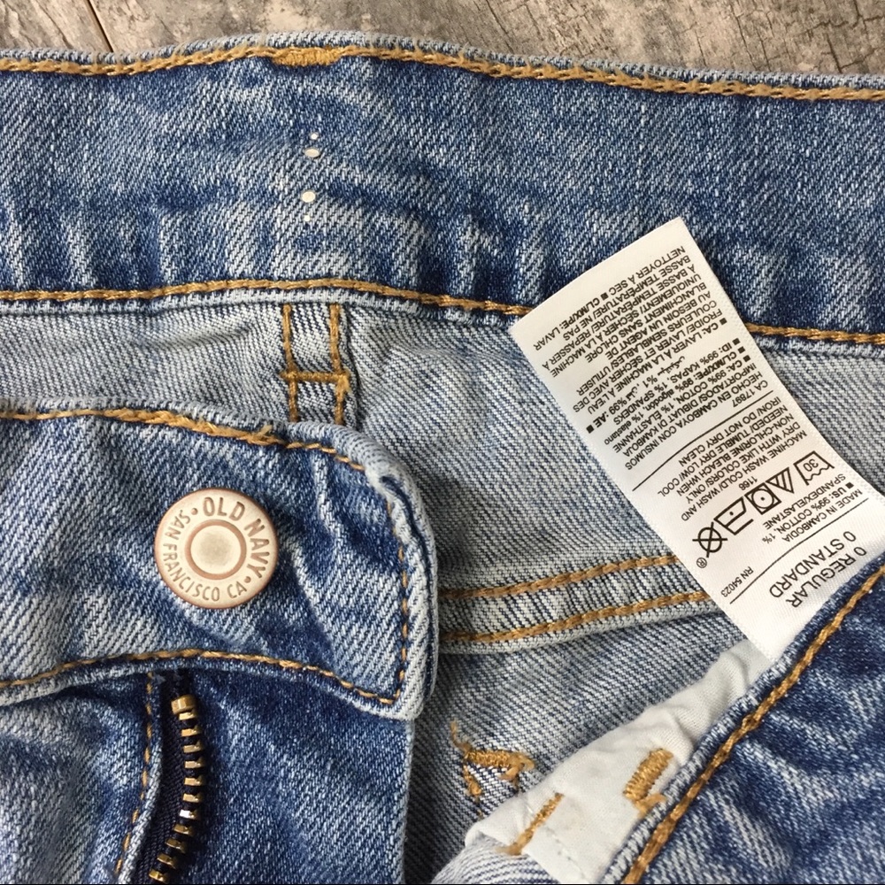 Distressed Denim Cuffed Cutoff Rolled Hem Jean Shorts SZ 0 - Picture 6 of 8